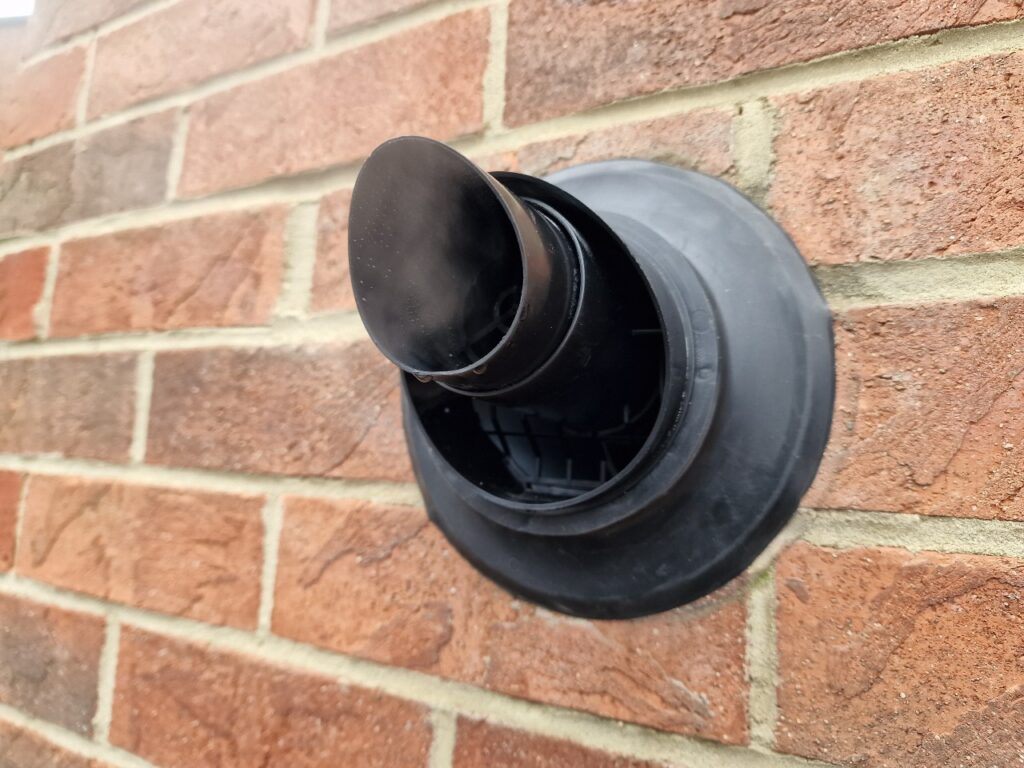 Boiler flue with carbon monoxide fumes