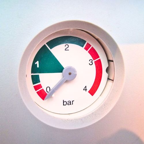 Low pressure gauge on combi boiler