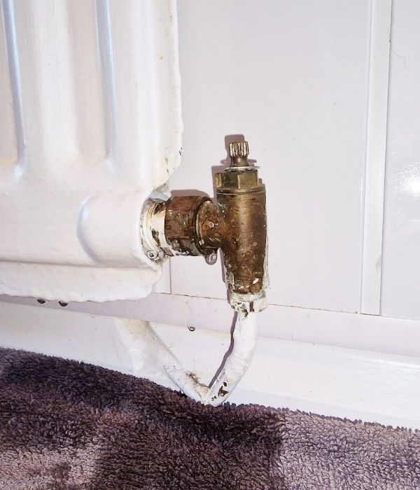 leaking radiator valve