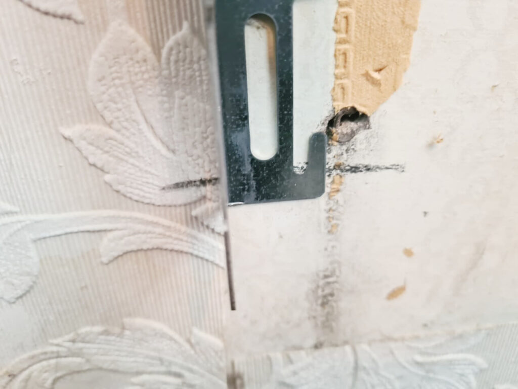 radiator bracket pencil mark