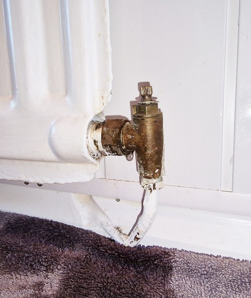 radiator leaking boiler losing pressure