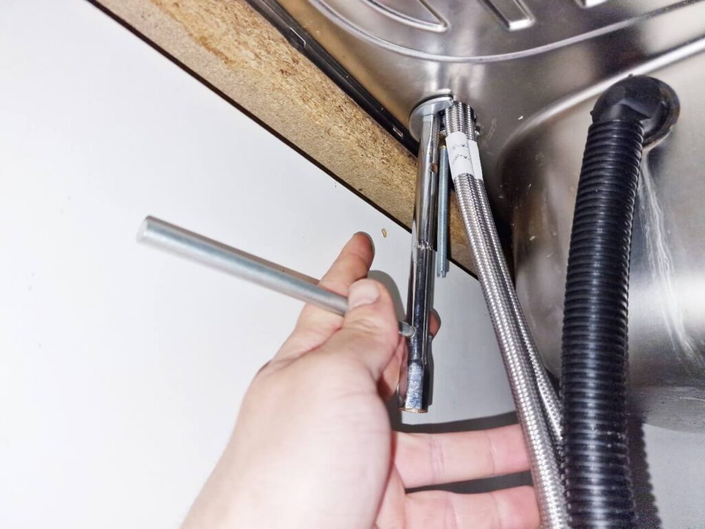 kitchen tap replacement with box spanner