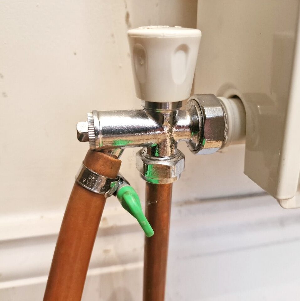 Drain down hose on drain off valve
