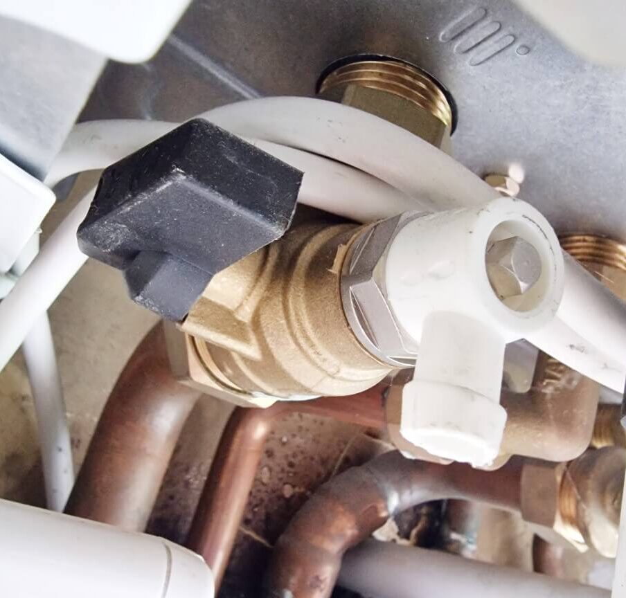 Drain off valve on a Baxi boiler