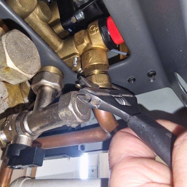 Removing a PRV nut with a spanner