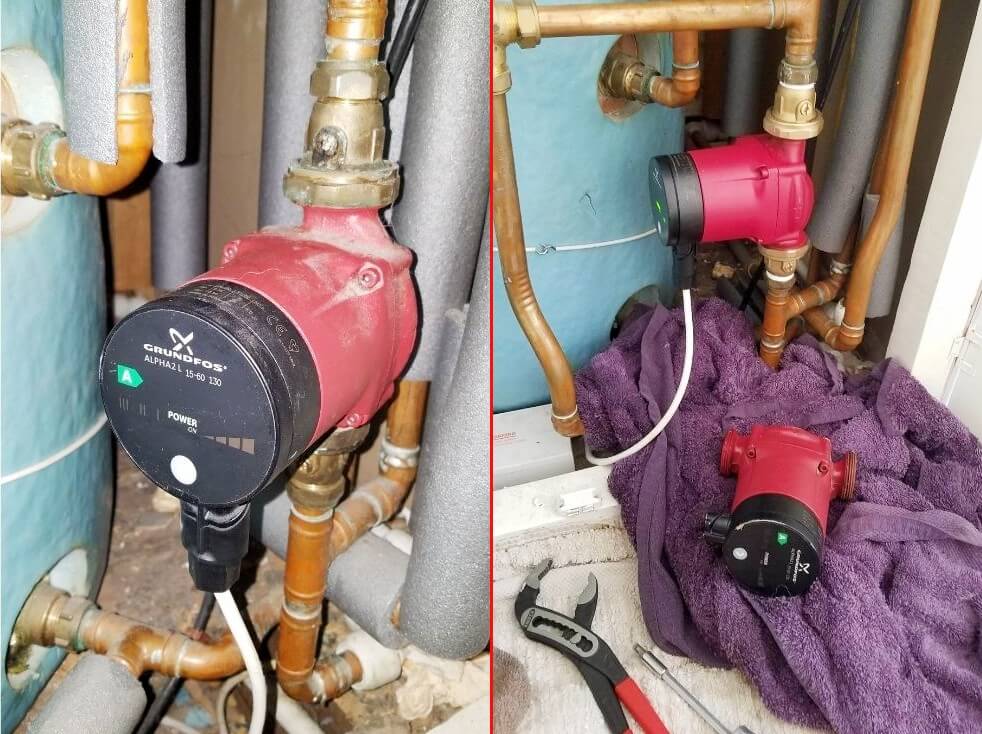 replacing central heating pump
