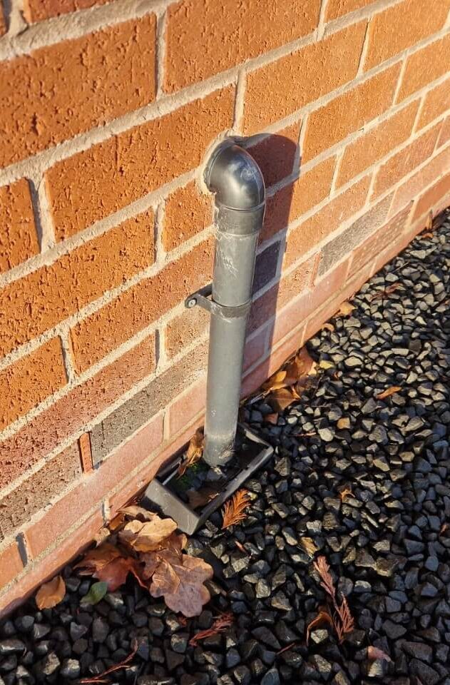 Black plastic condensate pipe