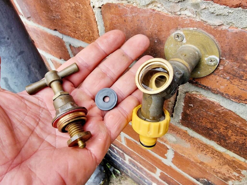 Outside tap washer replacement