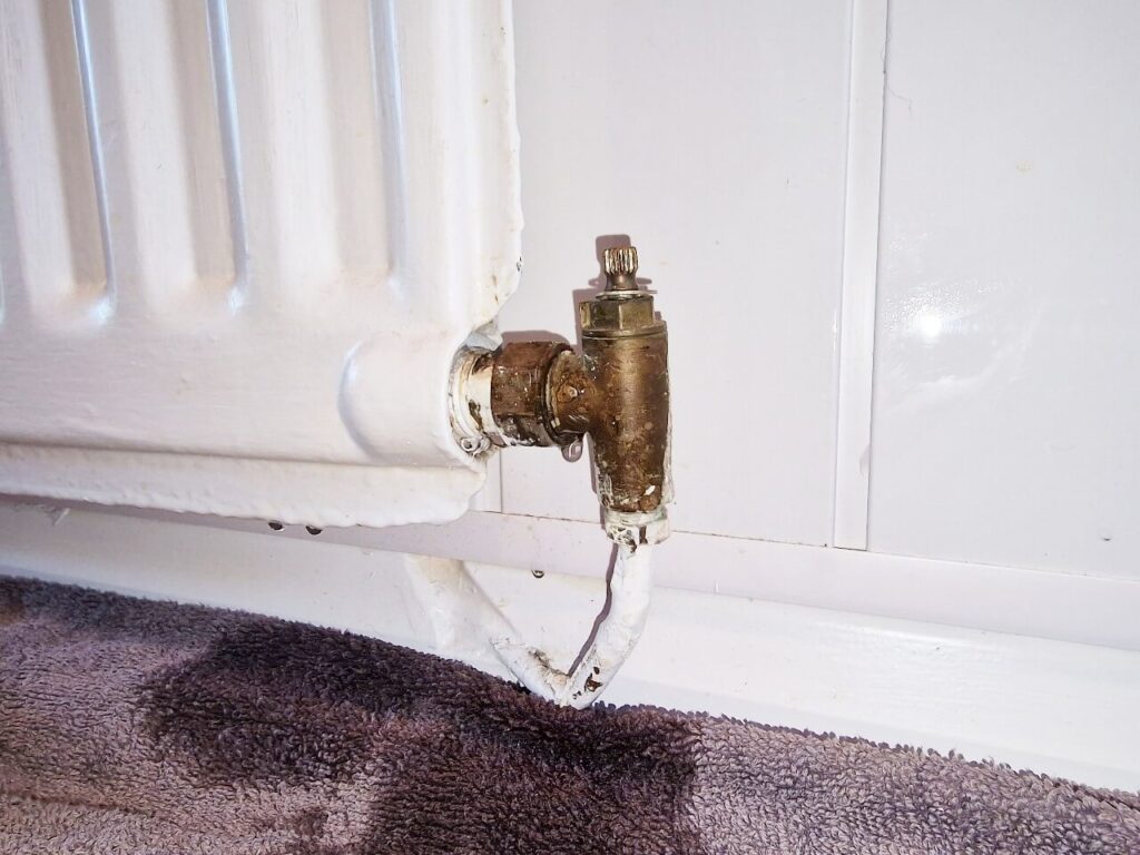 Lockshield radiator valve leaking