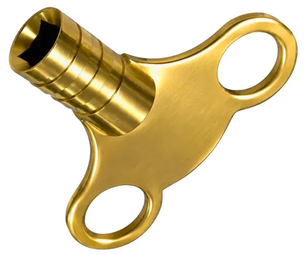 Brass clock radiator bleed key