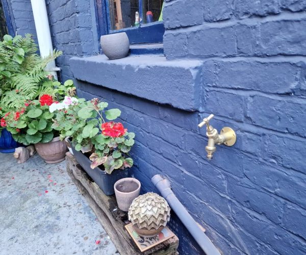 Outside tap installed