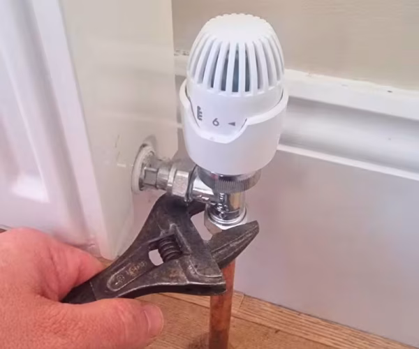 Thermostatic radiator valve TRV installation in Newcastle